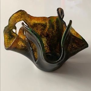 Hand blown glass vase